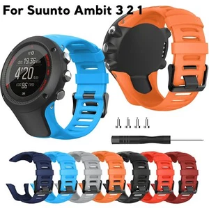 Correa de silicona para reloj inteligente Suunto Ambit 3 2 1 2S 3P 3R con hebilla negra - Imagen 1 de 19
