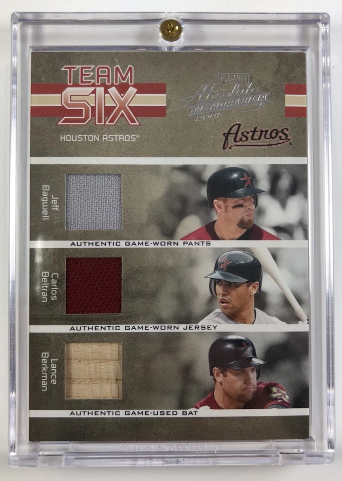 2005 Playoff Team Six Houston Astros Game Used Bagwell, Beltran, Berkman, Cruz - Image 1 of 2