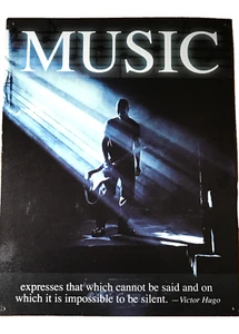 Victor Hugo Tin Music Quote Motivational Tin Poster Wall Art - Picture 1 of 2