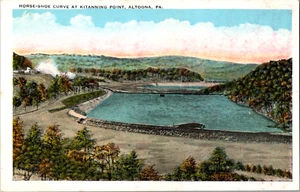 C. 1920 Scarpa di Cavallo Curva Kitanning Point Altoona PA Cartolina Norfolk Railway  - Foto 1 di 2