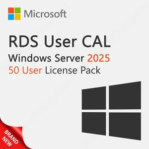 Microsoft Windows Server 2025 Remote Desktop Services (RDS) 50 Users License - Picture 1 of 13