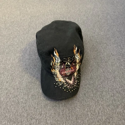 Gorra Harley Davidson Cadet Mujer Grande Negra Moto Militar Foto 1 de 4