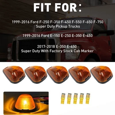 Lente ámbar luz marcadora techo cabina Super Duty Ford F350 F450 99-16 12 V Foto 1 de 4