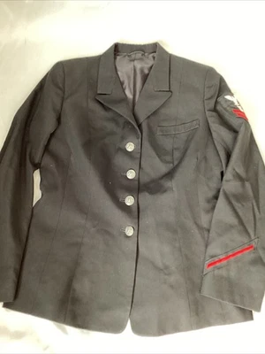 US Navy Army Women's Jacket Military Uniform Blazer W/Patches Black Size 16MT - Image 1 of 4