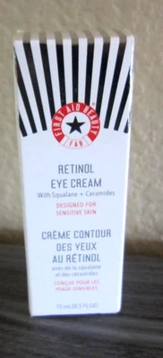 Crema de ojos de retinol de belleza de primeros auxilios con escualano + ceramidas antienvejecimiento Foto 1 de 4