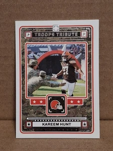 2024 KAREEM HUNT PANINI PHOTOGENIC TROOPS TRIBUTE NFL CARD #2 BROWNS CHIEFS - Picture 1 of 2
