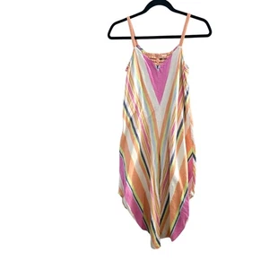 Everlily Striped Linen Blend Jumpsuit Size Small Colorful Boho Resort One Piece - Picture 1 of 8