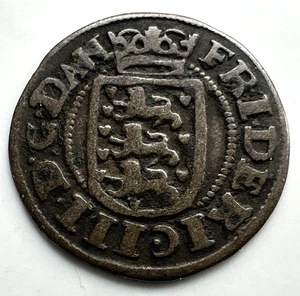 DENMARK FRIEDRICH III SILVER 2 SKILLING 1668 ( ☘) KM# 282.2 HIGH GRADE - Picture 1 of 2