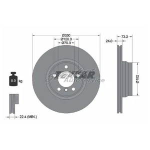 2x Bremsscheibe vorne für BMW 2-er F22 F23 3-er F30 Gran F34 F31 4-er | 411292 - Bild 1 von 2