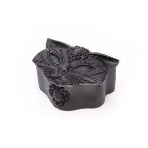 Alchemy Gothic Black Sacred Cat Trinket & Jewelry Box w/ Lid Kitty Pagan Wiccan - Picture 1 of 3