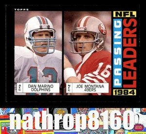 1985 Topps #192 Joe Montana Dan Marino HOF HOF NM/NM+  Passing Leaders 8367 - Picture 1 of 4