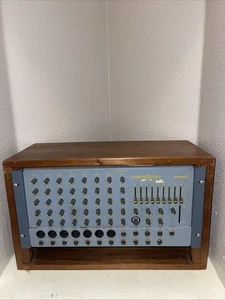 Biamp Gray mixpak7plus+ Rackmount Electronic Mixer In Wooden Rack - See Video! - Picture 1 of 10
