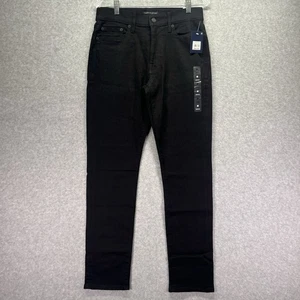 Lucky Brand Jeans Mens 30x32 Black 410 Athletic Slim Tapered Stretch Denim - Picture 1 of 11