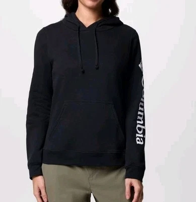 New! Columbia Trek Graphic Hoodie Women's Size 3XL Black Fleece Sweatshirt  - Image 1 of 4
