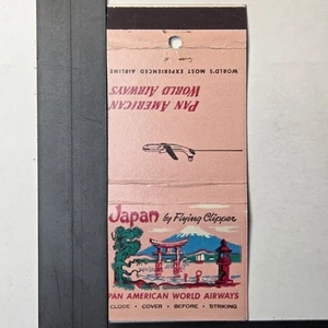 Pan American World Airways Japan 1950s Sleeperette Design Matchbook - Picture 1 of 2