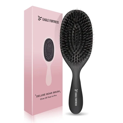 Glidease Deluxe Boar Bristle Hair Brush for Women, Men, Effortless Detangler Hai - Image 1 of 4