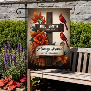 Bandiera da giardino commemorativa cardinale,bandiere da giardino sempre amate mai dimenticate mem F4G5 - Foto 1 di 11