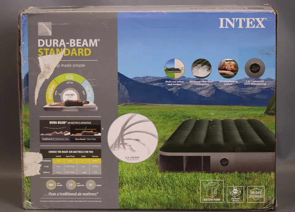 Colchón cama de aire Intex 10 Dura-Beam Expedition con bomba de batería doble Foto 1 de 4