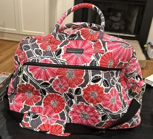 NWOT Vera Bradley Weekender Overnight Travel Bag Duffle Cheerful Blossoms Large - Picture 1 of 6