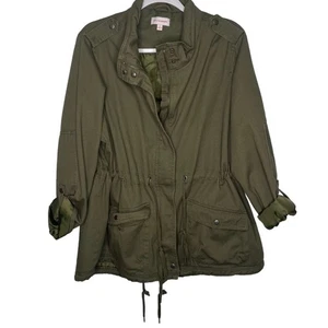 Chaqueta Molly & Isadora para mujer talla grande 1X verde militar cremallera completa manga larga - Imagen 1 de 16