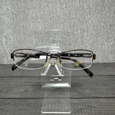 Marco de gafas Oleg Cassini OCO341-200 marrón metal medio borde para mujer 50-20-135 Foto 1 de 4