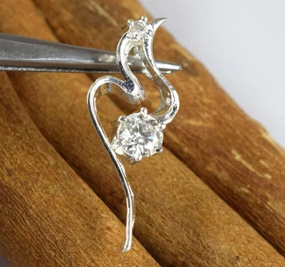 Colgante solitario de diamantes blancos de 1,12 quilates corte redondo certificado regalo para alma gemela Foto 1 de 4