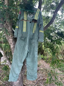 Crude FR CAT2 2112 Fire Resistant Overalls RPS979 Green Size Large tall - Picture 1 of 21