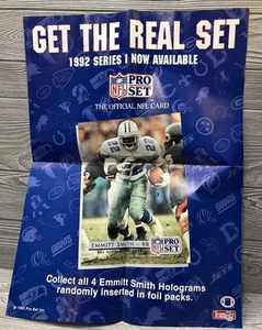 1992 Pro Set Football Emmitt Smith Poster Hobby Dealer Exclusive Dallas Cowboys - Bild 1 von 4
