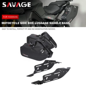 Rear Side Box Luggage Saddle Bags for YAMAHA Tracer 900 GT 9 GT+ 2023 2024 - Picture 1 of 14