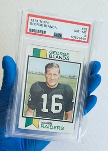 1973 Topps George Blanda #25 PSA 8 Clean Sleeved Case straight from PSA Raiders! - Picture 1 of 3