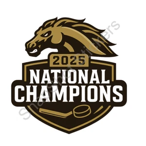Calcomanía adhesiva de campeones nacionales de hockey Western Michigan Broncos 2025 02 - Imagen 1 de 1