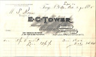 Tower Co Troy NY 1895 Billhead Knit Underwear