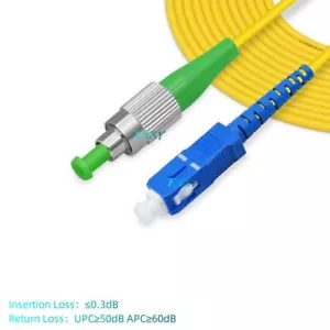 5 Stck. 1m 2m 3m 5m FC/APC auf SC/UPC Single Mode OS2 Simplex Glasfaser Patchkabel - Bild 1 von 8