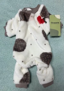 Fit Dog Warm Pajamas Velour Hedgehog And Hearts size small, NWT - Picture 1 of 9