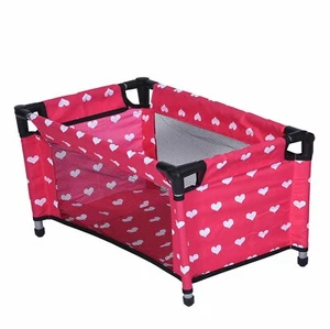 Doll Fold n' Store Pack N' Play - Doll Play Yard with Cute Hearts Design - Picture 1 of 6