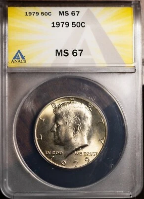 1979 50c Clad John F Kennedy Half MS 67 ANACS # 7351675 + Bonus - Image 1 of 2