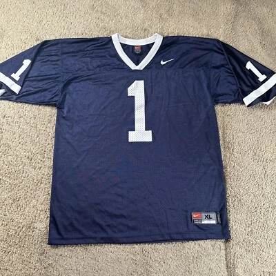 Vtg Penn State Nittany Lions Jersey Men Extra Large Nike Team Blue #1 Swoosh Y2K - Image 1 of 4