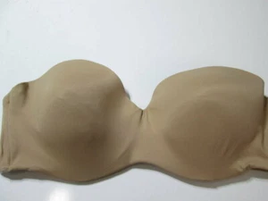 Ambrielle Bra Size 36C Beige Underwired Lined Strapless Adjustable Balconette - Picture 1 of 7