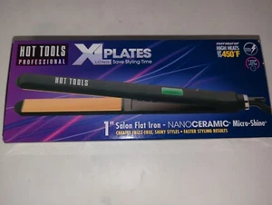 Helen of Troy Hot Tools Professional Titanium Ceramic 1" Digital Flat Iron XL Pl - Picture 1 of 6