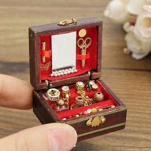 1/12 Dollhouse Miniatures Jewelry Box /Doll Room Decor House Accessory - Picture 1 of 10