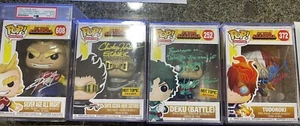 My Hero Academia Funko Pop Signed Set (All might, Eraser Head, Deku, Todoroki) - Bild 1 von 14