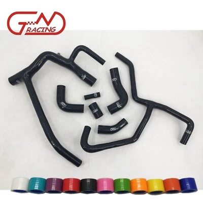 Fit 1998-2004 Land Rover Discovery 2 II TD5 Silicone Radiator Heater Hoses Black - Image 1 of 4