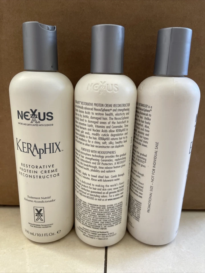 (3) NEXXUS KERApHIX RESTORATIVE PROTIEN CREME RECONSTRUCTOR (10.1oz) ORIGINAL - Image 1 of 1