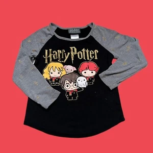 Harry Potter Hogwarts Girls Black Tshirt XS 4/5 Wizard - Picture 1 of 3