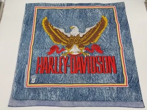 Vintage Harley Davidson Bandana Handkerchief Motorcycle Made In USA Eagle - Picture 1 of 9