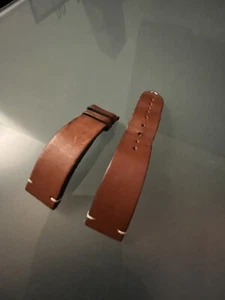 Original ORIS 20mm x 16mm Brown Leather Watch Strap Bands - Picture 1 of 7