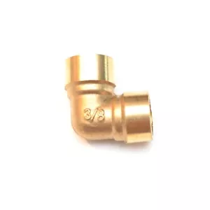 3/8" Female BSP British 90 Degree Elbow Brass Fitting Fuel, Air, Water, Oil, Gas - Picture 1 of 6