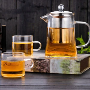 Easy to Clean Glass Teapot Heat Resistant W/Infuser Tea Pot Stovetop 350-750ML - Picture 1 of 18