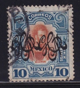 uct06 Mexico 1914 Civil War Script GCM Carranza double ovpt Sc#489 - Picture 1 of 1