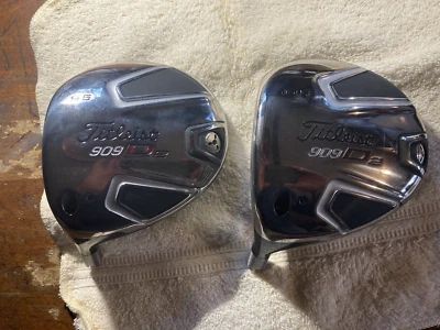 2 Titleist 909 D2  Driver Heads Left Handed - 9.5 & 10.5 - Excellent Condition - Image 1 of 4